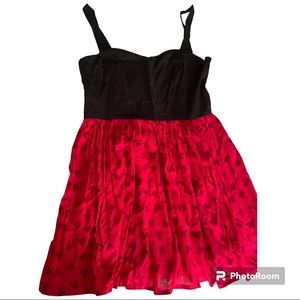 One of a kind custom black and red Mickey dress